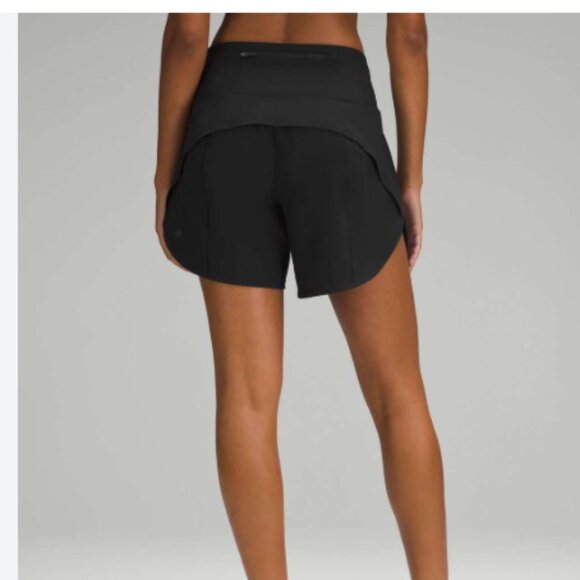NWT Lululemon Speed up HR short 6" Black Athletic Shorts